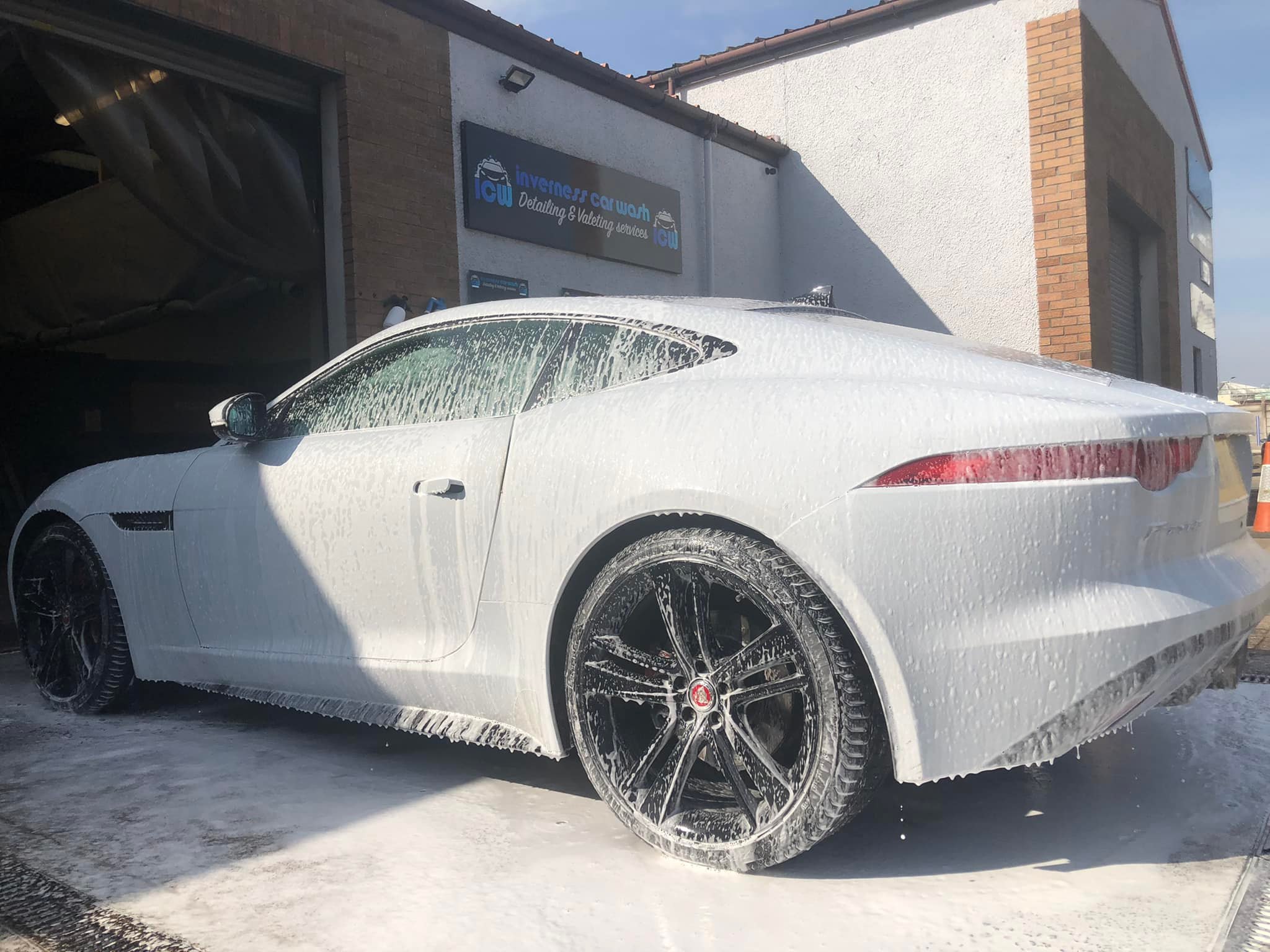 Polished Jaguar saloon after a valet